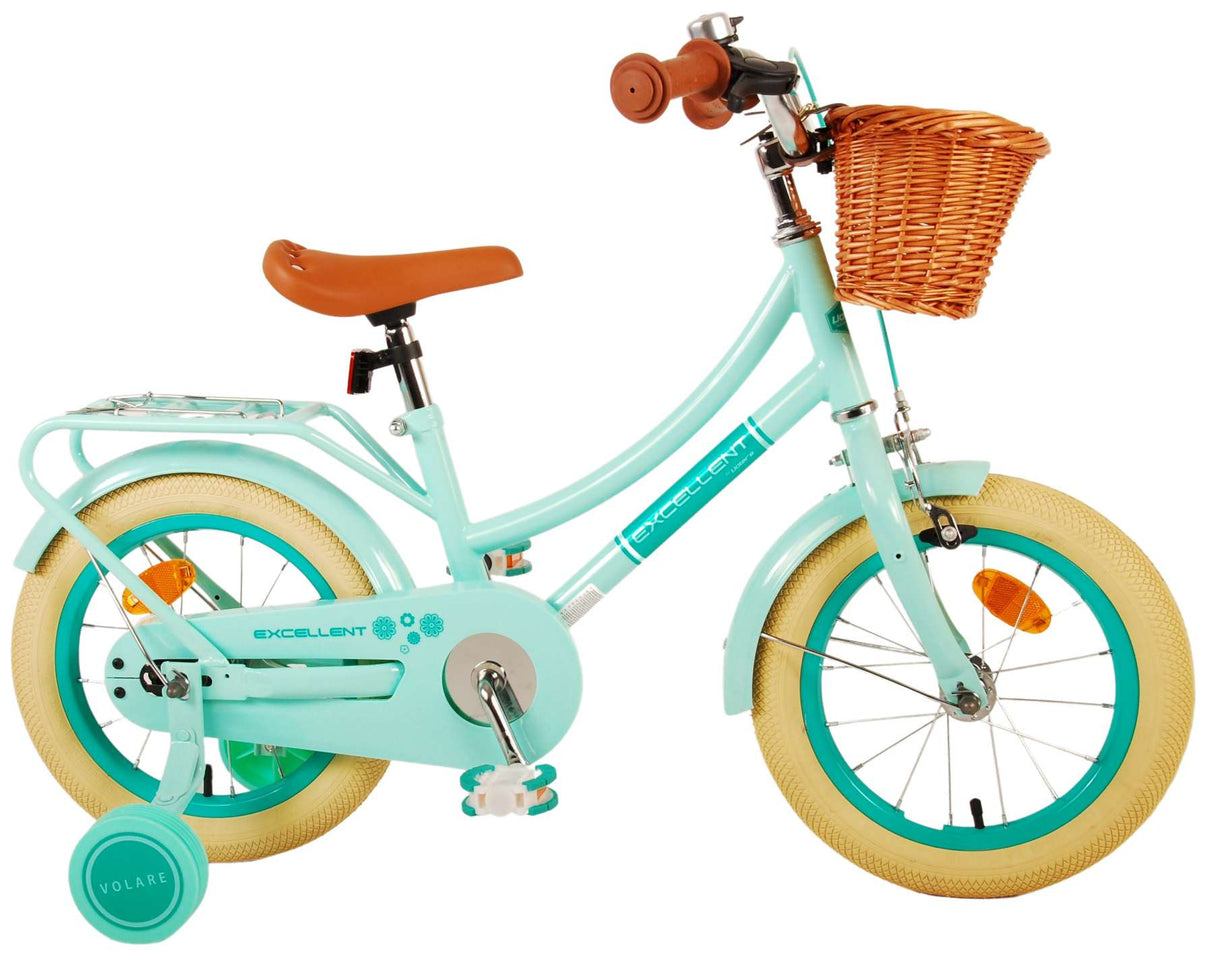 Volare Excellent Children's Bicycle - Girls - 14 Inch - Green