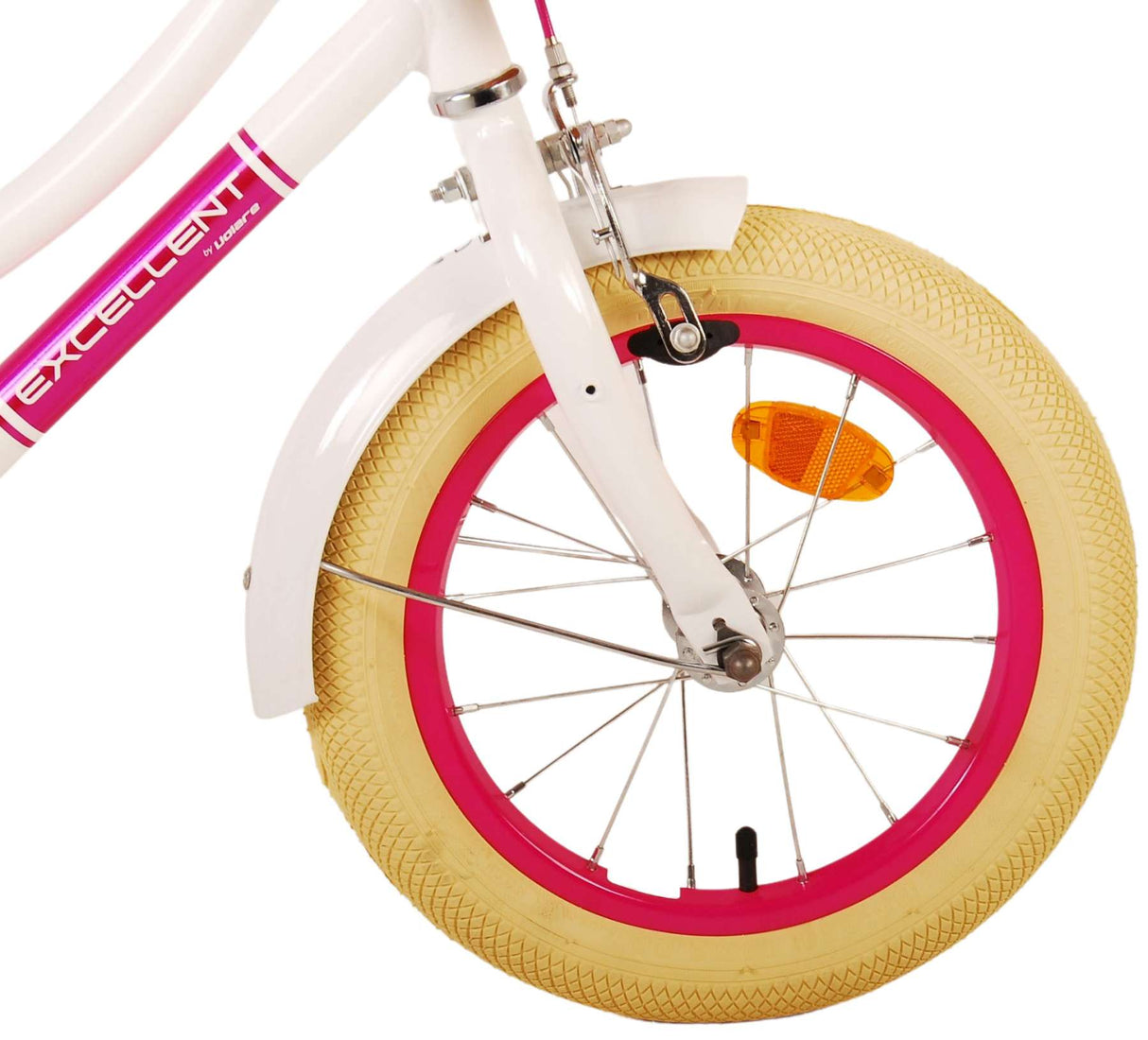 Volare Excellent Children's Bicycle - Girls - 14 Inch - White