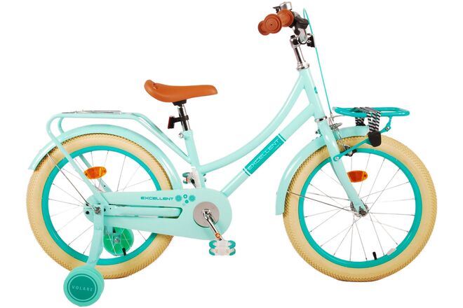 Volare Excellent Children's Bicycle - Girls - 18 Inch - Green - 95% assembled