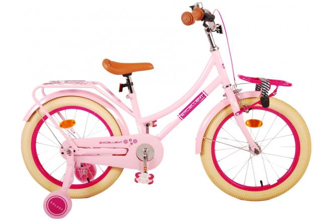 Volare Excellent Children's Bicycle - Girls -18 Inch - Pink - 95% assembled