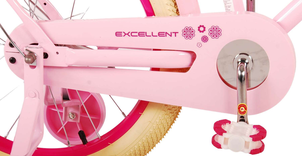 Volare Excellent Children's Bicycle - Girls -18 Inch - Pink - 95% assembled