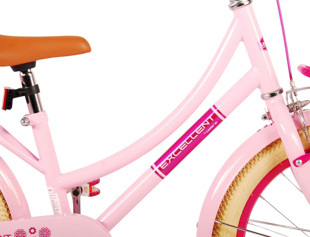 Volare Excellent Children's Bicycle - Girls -18 Inch - Pink - 95% assembled