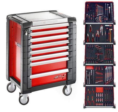 Facom jet gereedschapswagen 8 laden m3, 5 gev. laden, rood