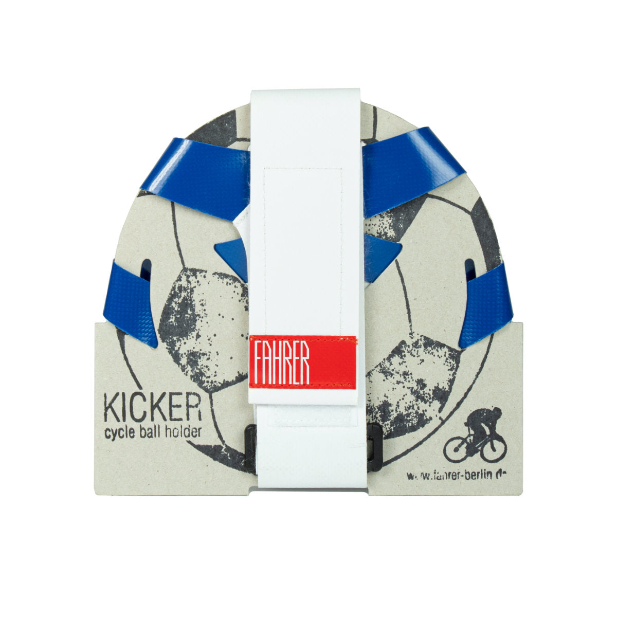 Fahrer kicker voetbal houder gemengd