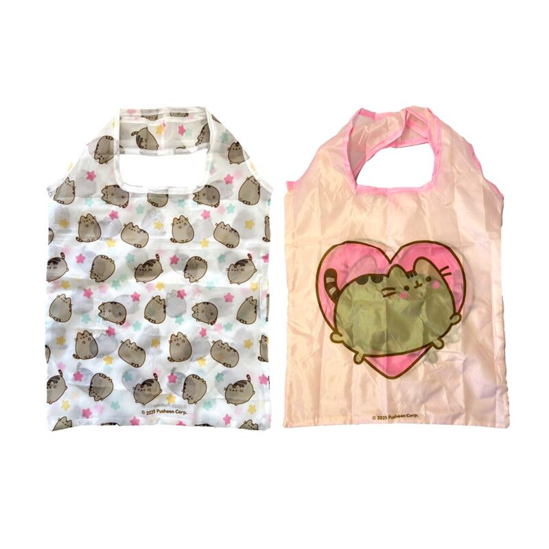 Opvouwbare tas - pusheen de kat hartjes sterren
