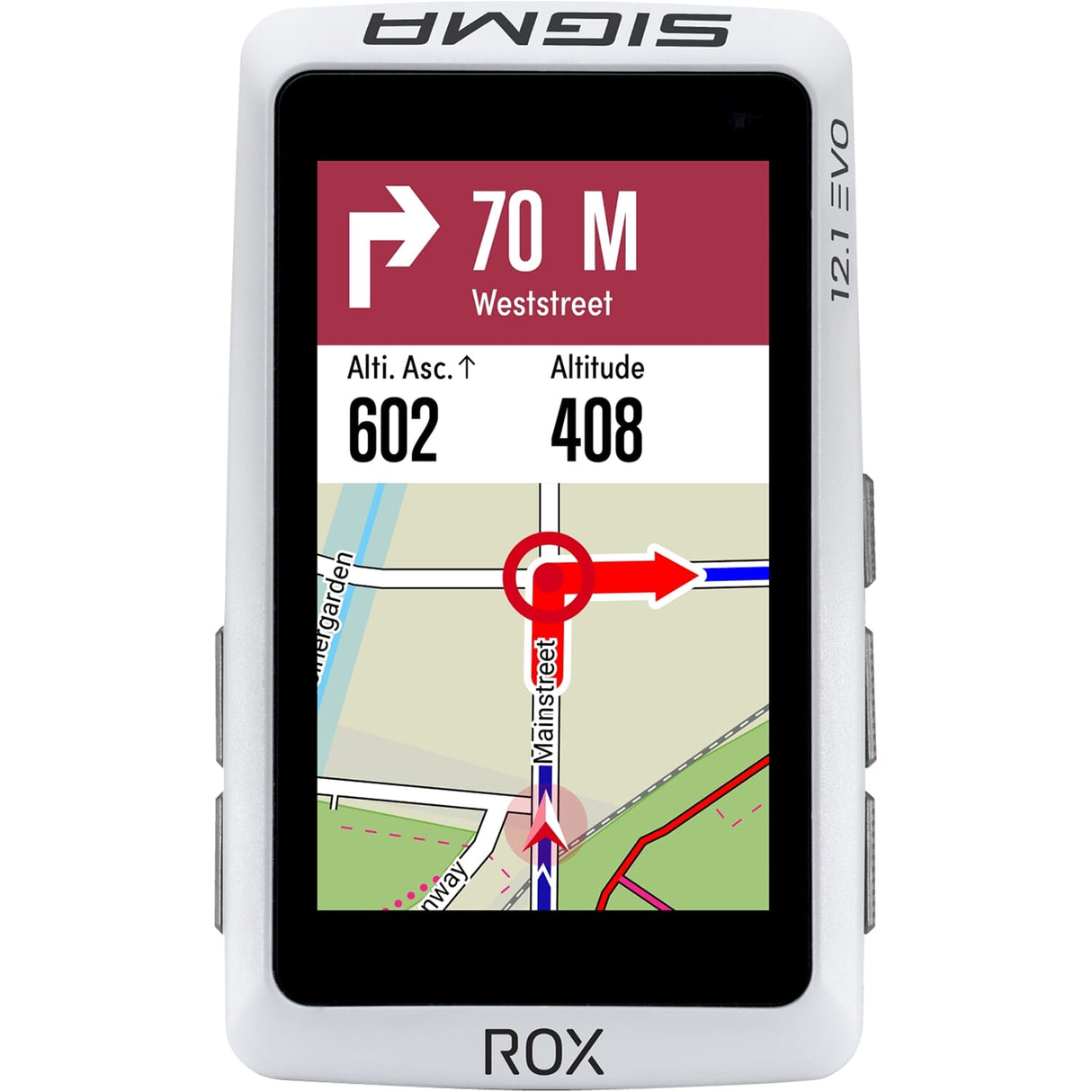 „Sigma“ dviračių kompiuteris „Rox 12.1 EVO GPS White Basic“