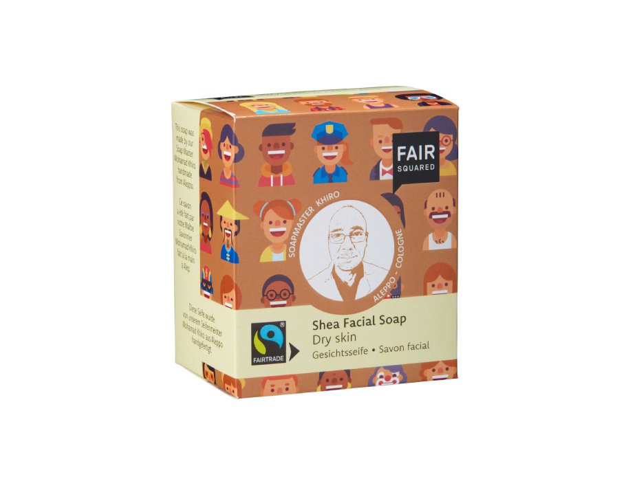 Fair squared gezichtszeep - shea - droge huid - 160 gram