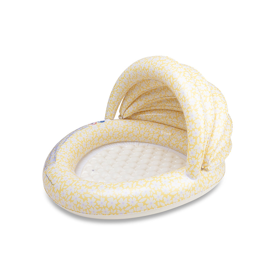 Florish | Piscina amarilla Ø 100 cm con toldo