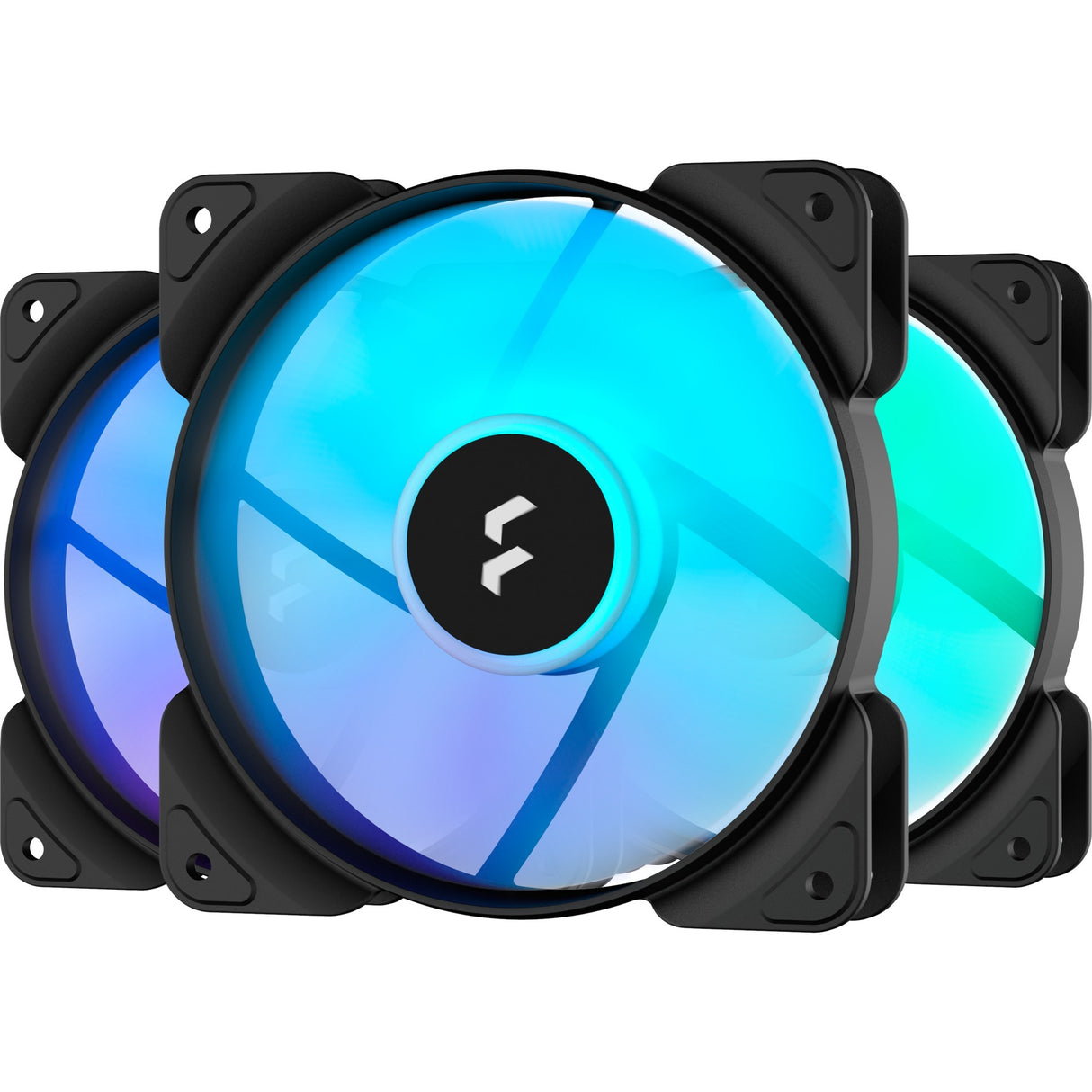 Fraktal designaspekt 12 RGB PWM Black Frame 3 Fan Pack