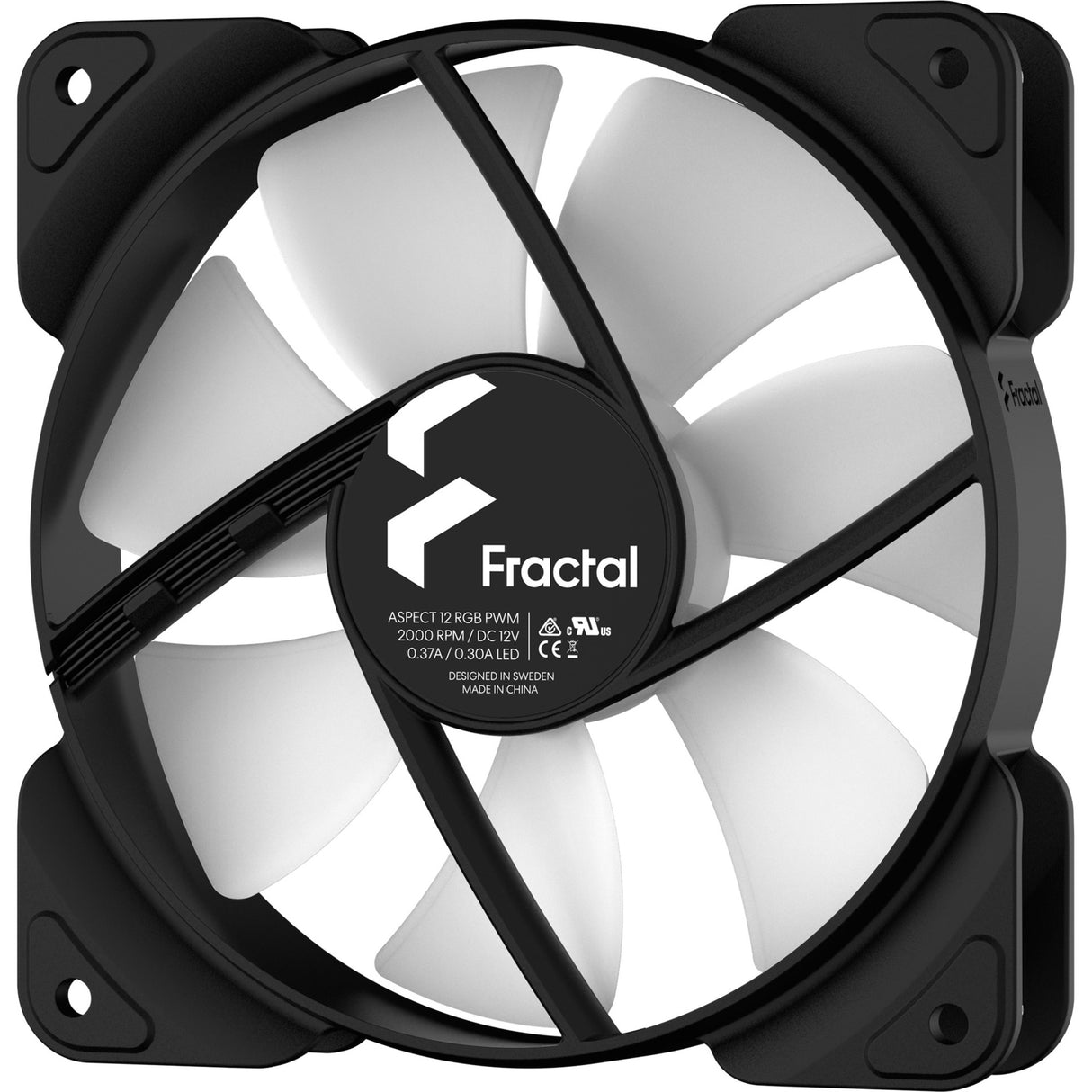 Fraktal designaspekt 12 RGB PWM Black Frame 3 Fan Pack