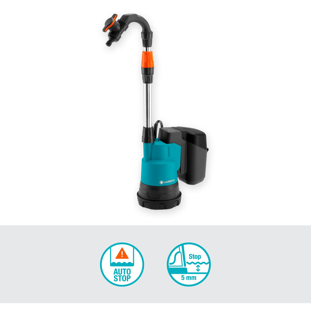 GARDENA Caidéal bairille báistí Battery 2000 2 18V P4A leagtha