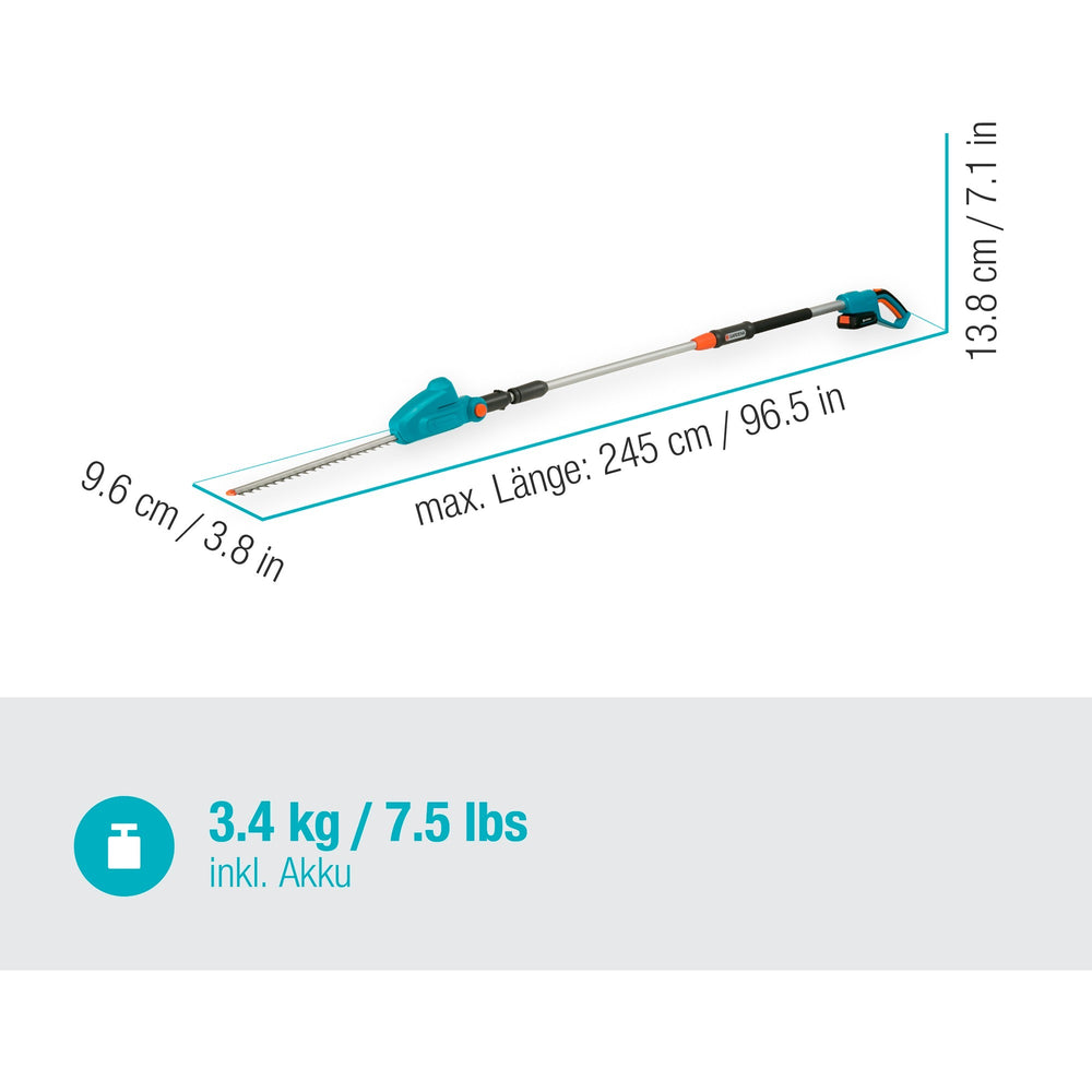Gardena Battery Telescopic Hedge Trimmer THS 42 18V P4A Set