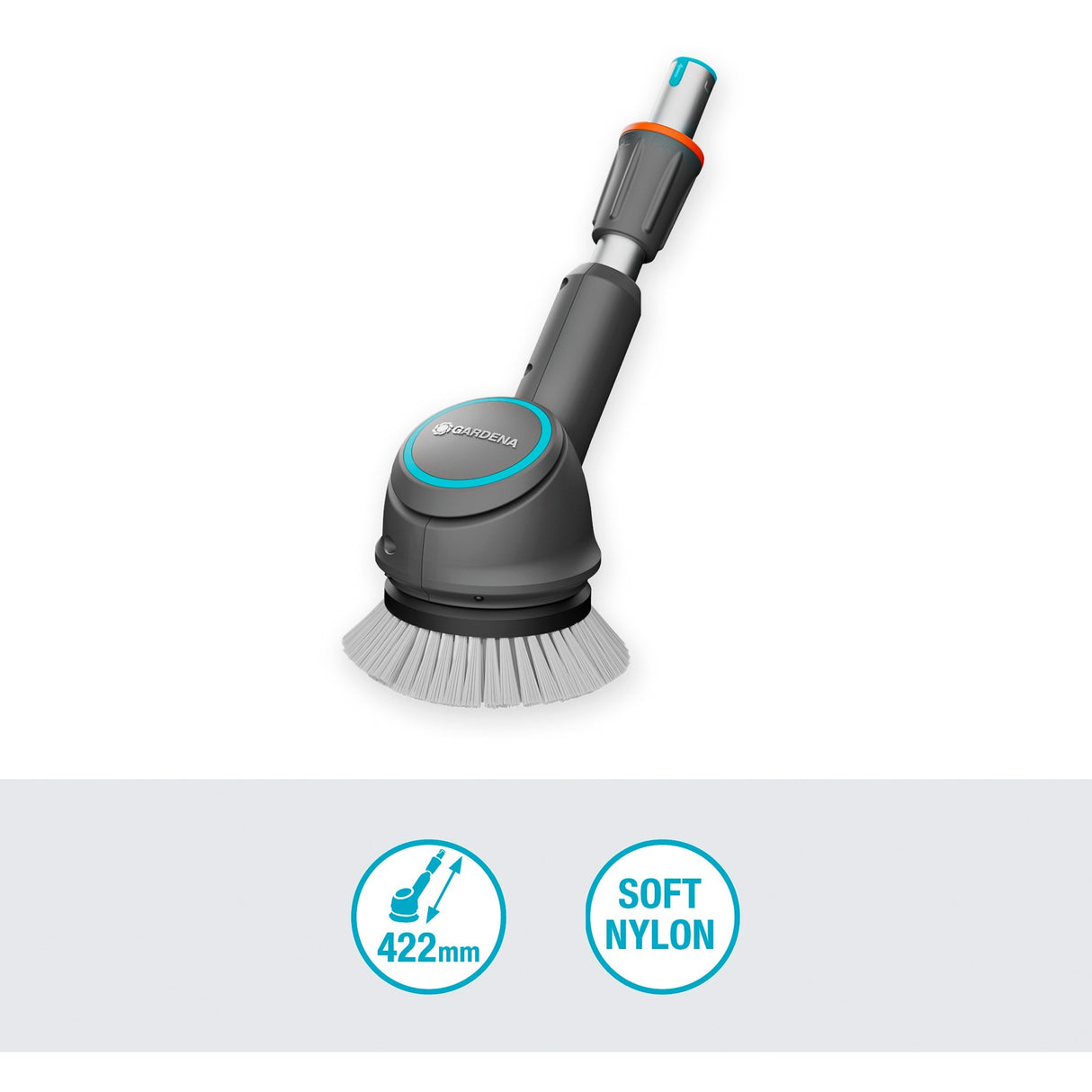 Gardena Aquabrush attachment with disc brush, for the Aqu