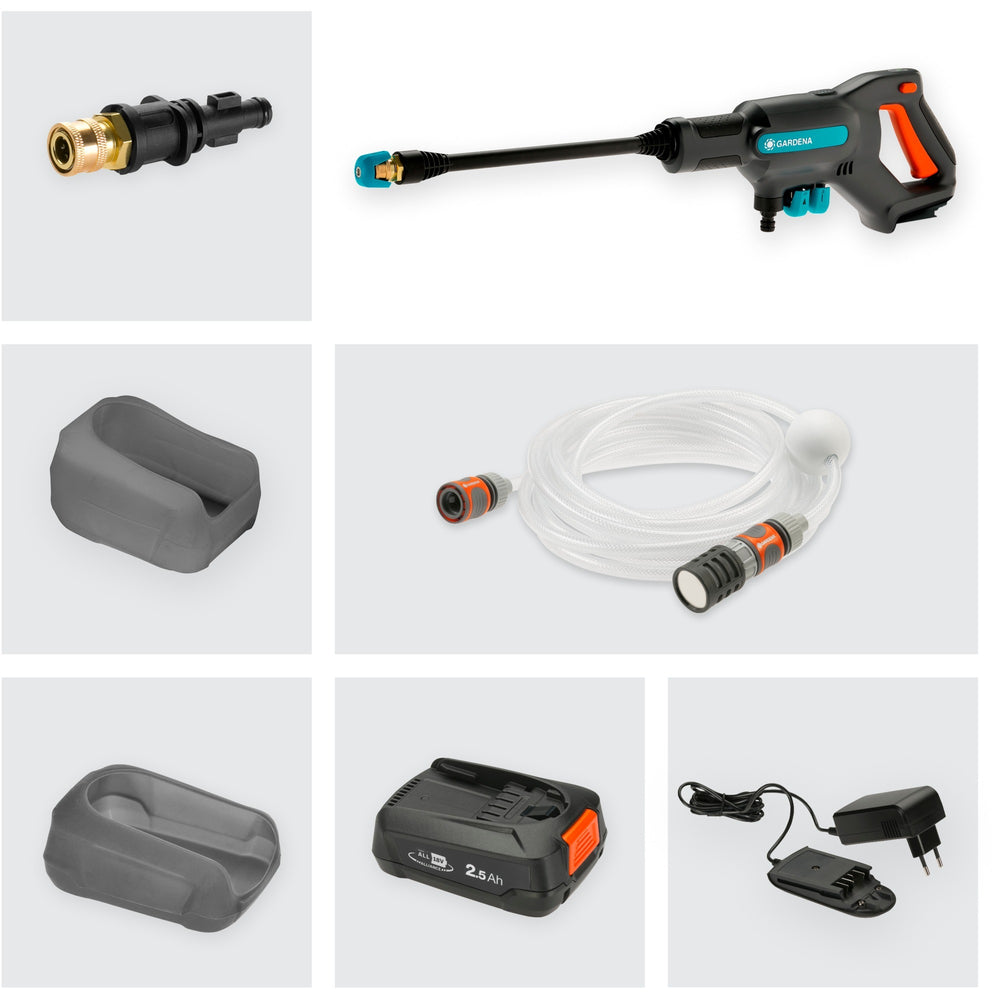 GARDENA AquaClean 24 18 V P4A atá réidh le húsáid