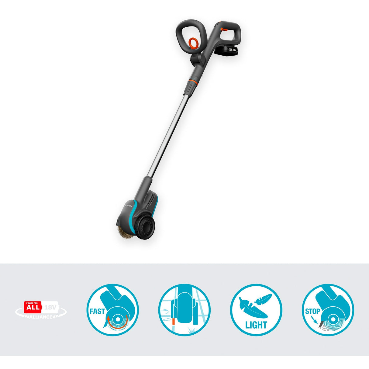 Gardena Easyweed Battery Square Brush 1800 18V P4A-användare