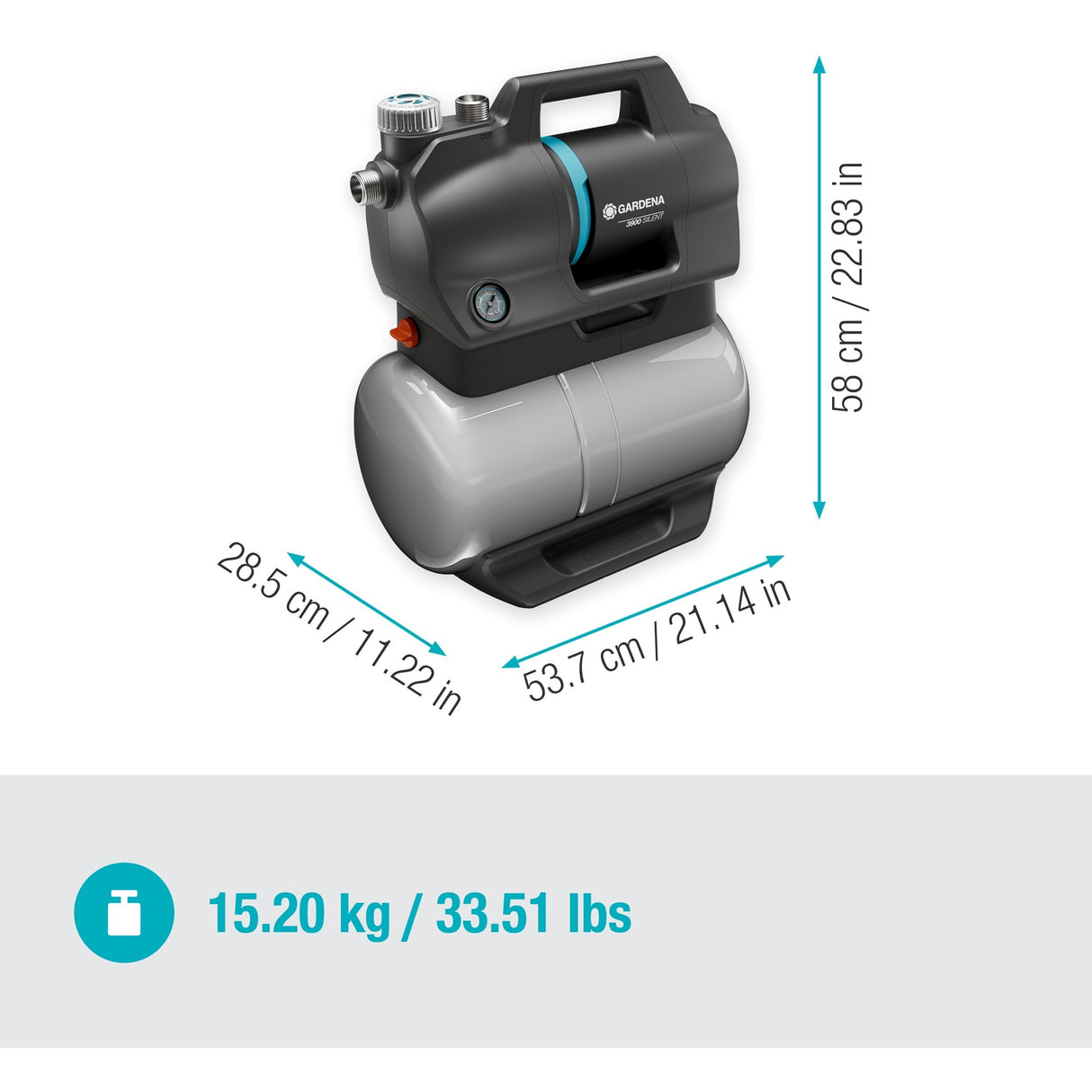 Gardena Hydroroor Pomp 3900 tyst