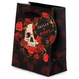 Rose rosse del cranio e rose - borsa regalo piccola