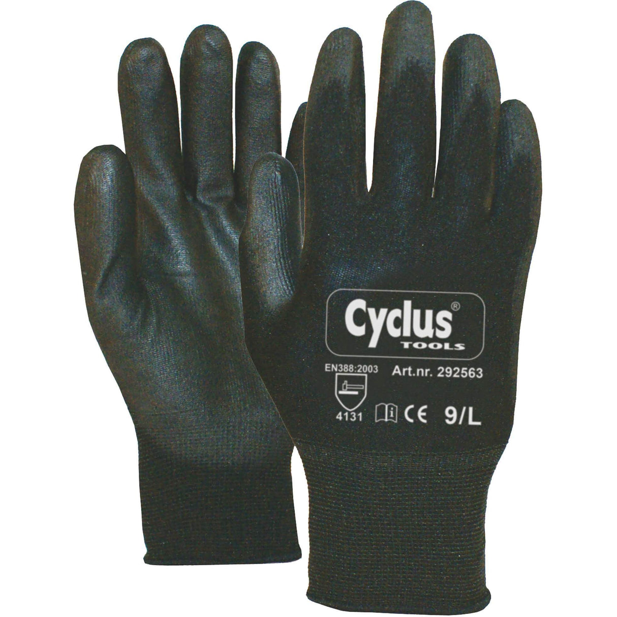 Cycplus Työhanskat Pu-Flex L (9) Musta