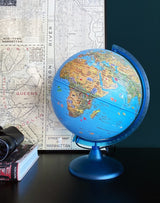 Globe arca: 25 cm met led verlichting (0325bu) wereldbol