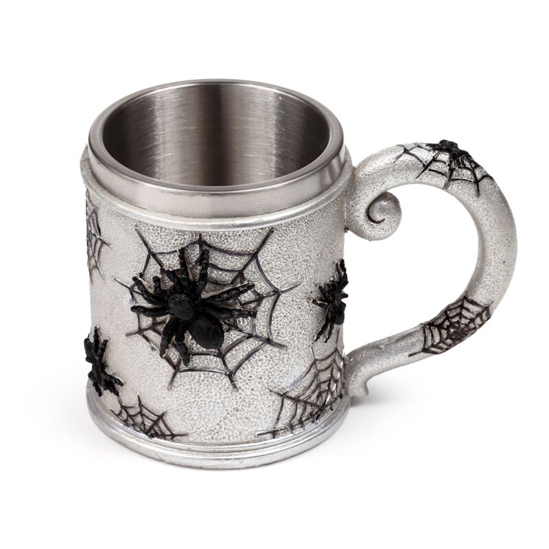 Decorative spider web drinking cup