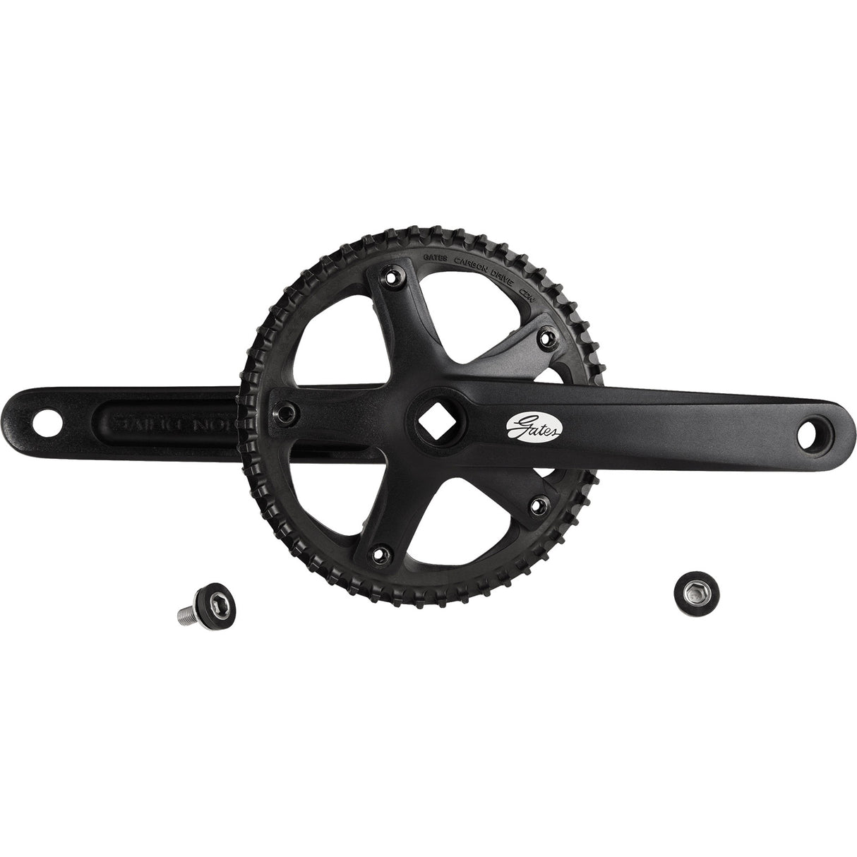 Gates crankset cdn s150 50t 175mm without protective edge black.