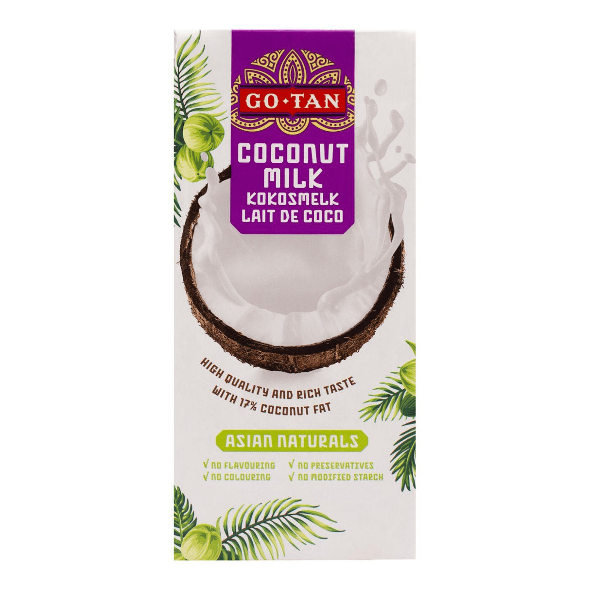 Pack de leche de coco Go-tan (1 litro)