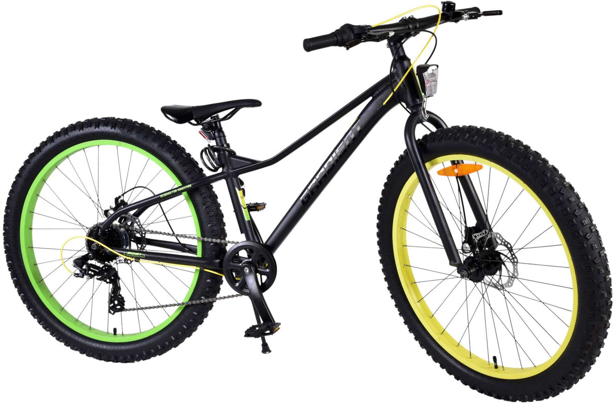 Volare Gradient Children's Bicycle - Pojkar - 26 tum - Black Yellow Green - 7 Speed ​​- Prime Collection