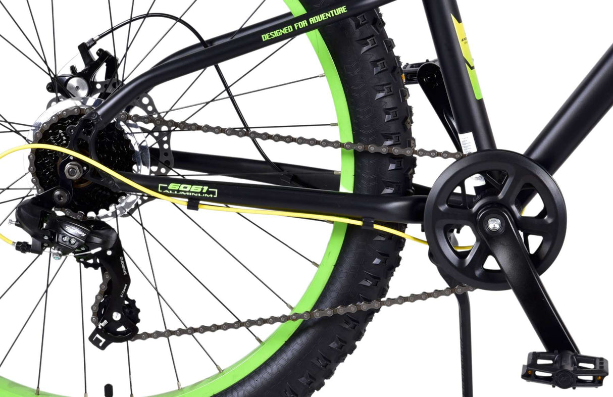 Volare Gradient Children's Bicycle - Pojkar - 26 tum - Black Yellow Green - 7 Speed ​​- Prime Collection