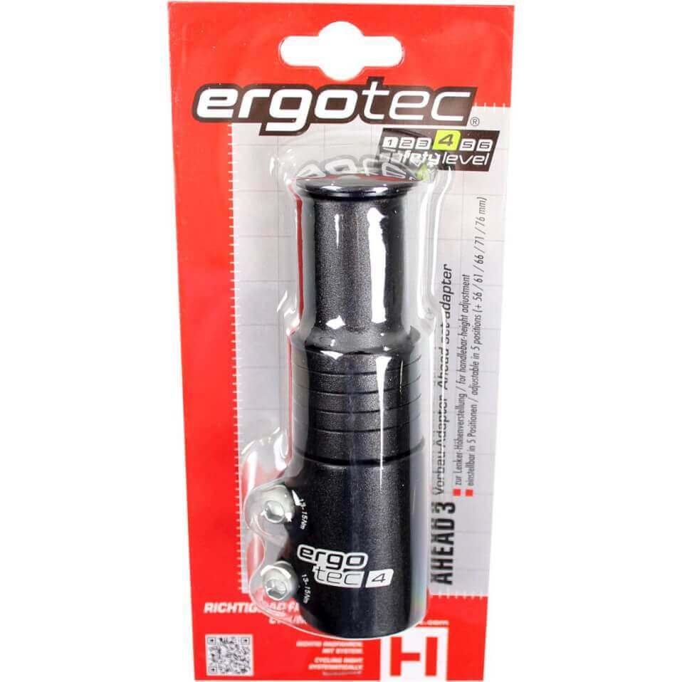 Stem Extenter Ergotec Ahead 3 - 1-1 8 AL6061 T6 - Black sandblasted