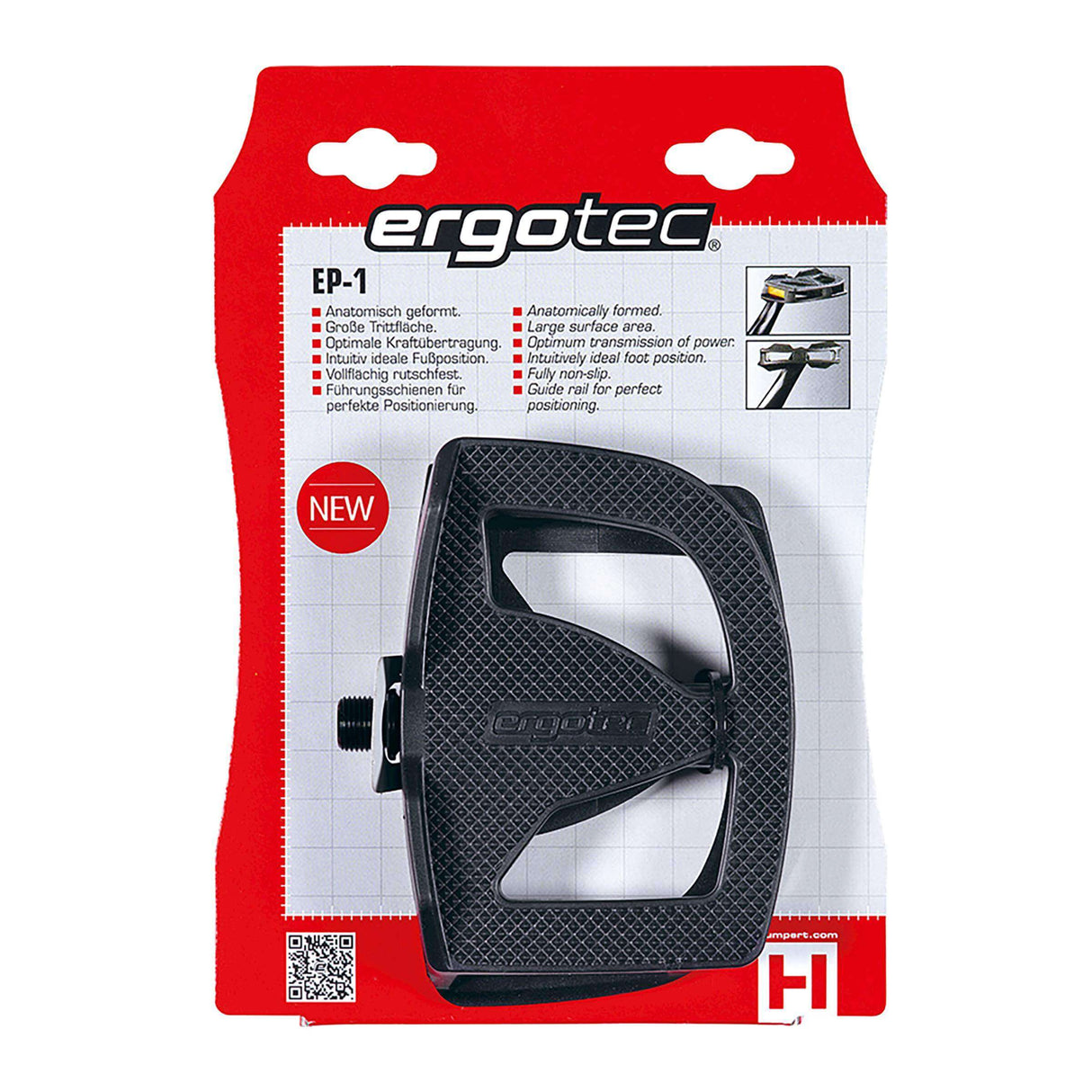 Pedal sett ergotec EP-1 anti-slip-svart