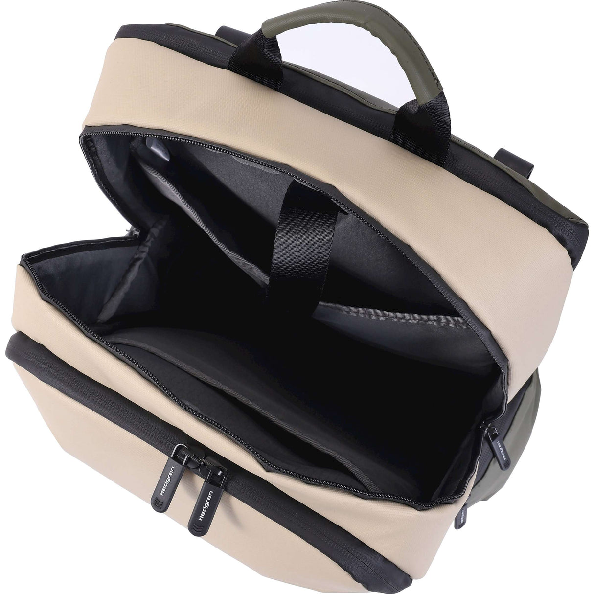 Hedgren pendling sykkelstemme ryggsekk 15.6l beige oliven