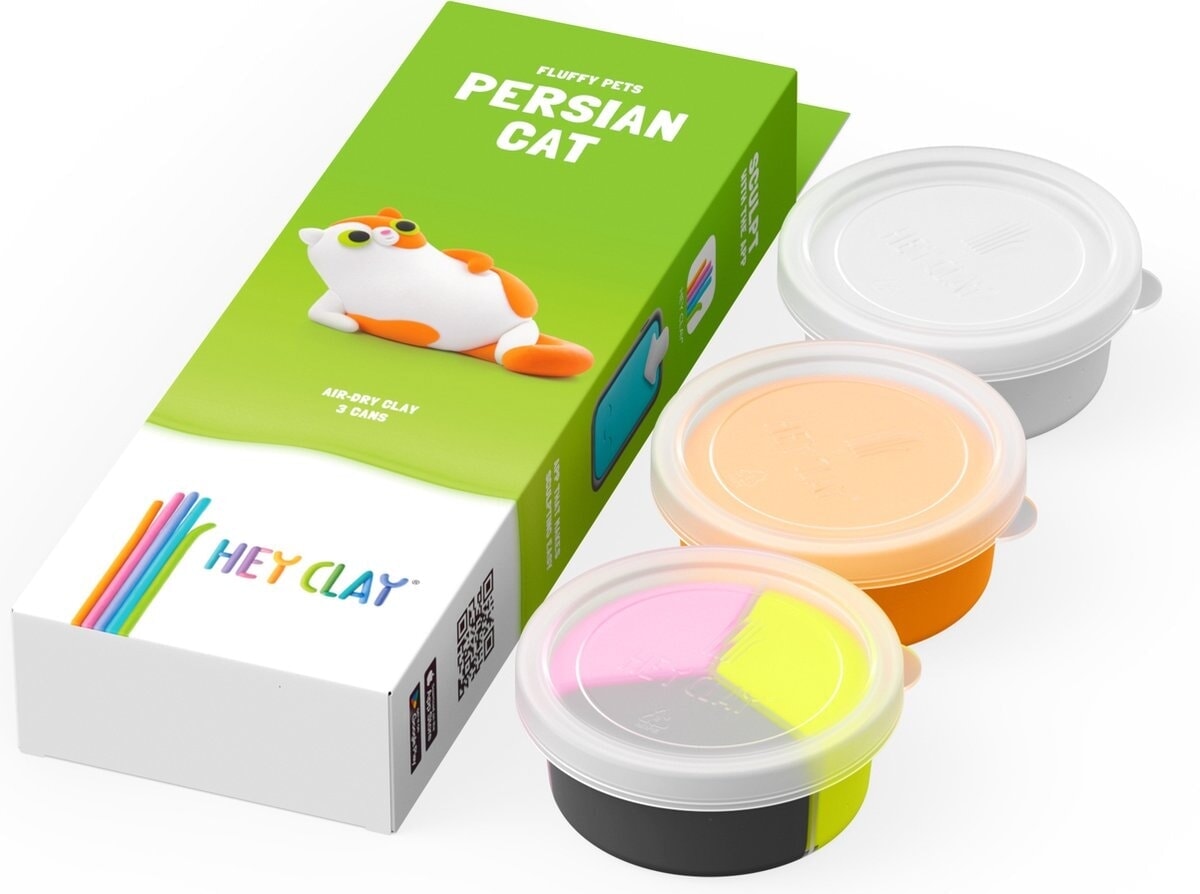 Hey-clay fluffy pets perzische cat boetseerklei