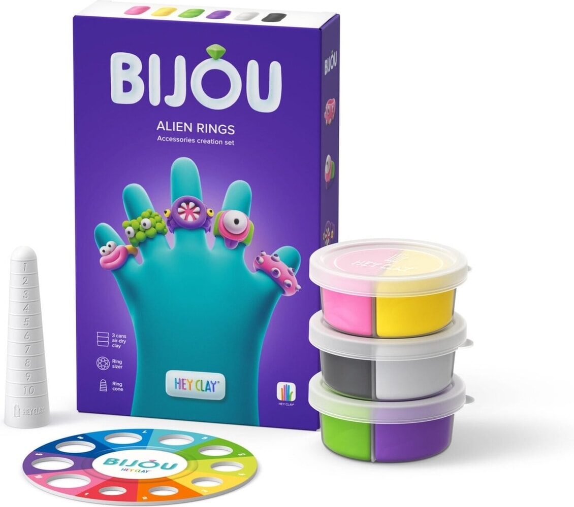 Hey-clay bijoux alien rings boetseerklei