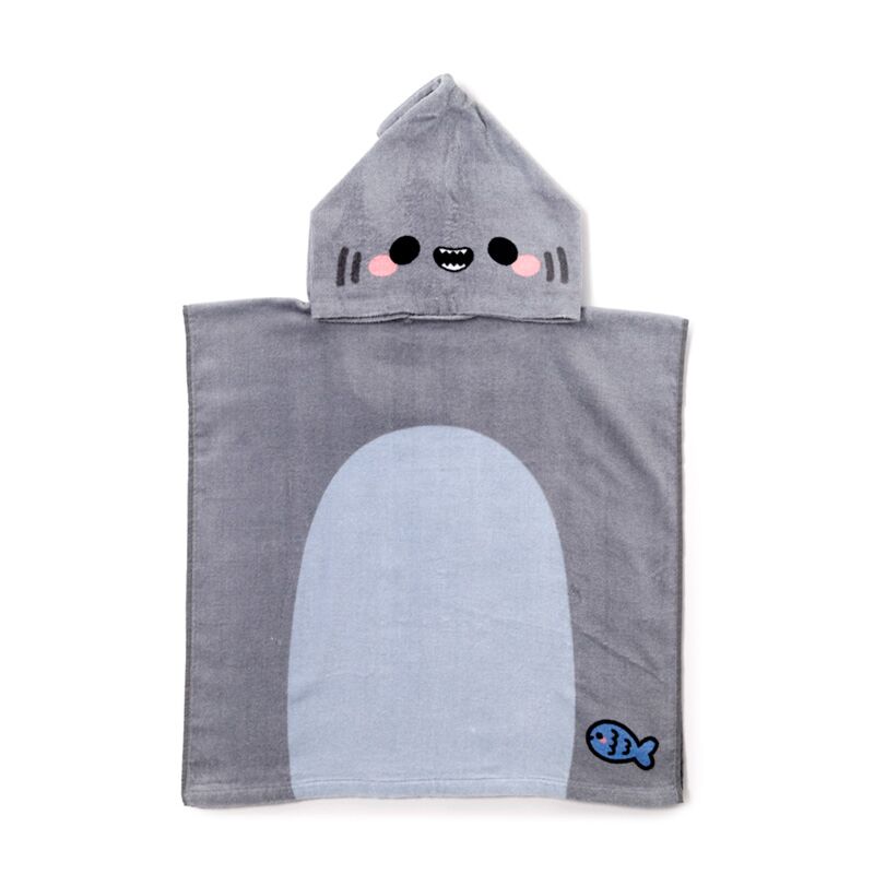 Archie the shark adoramals children's towel hoodie