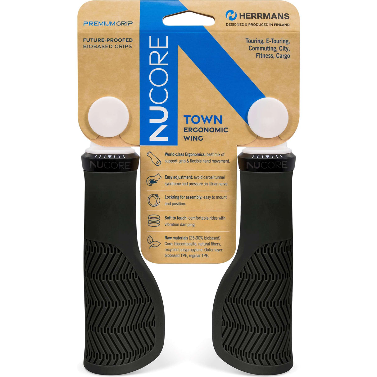 Sturmeyarcher Herrmans Handle set Nucore Town Wave 130 130mm Black