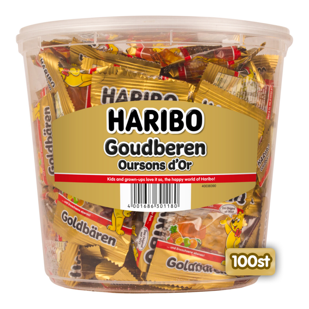 Haribo guldbjørneposer (100 styk)