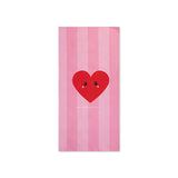 Hearts | red microfiber towel 135 x 65 cm