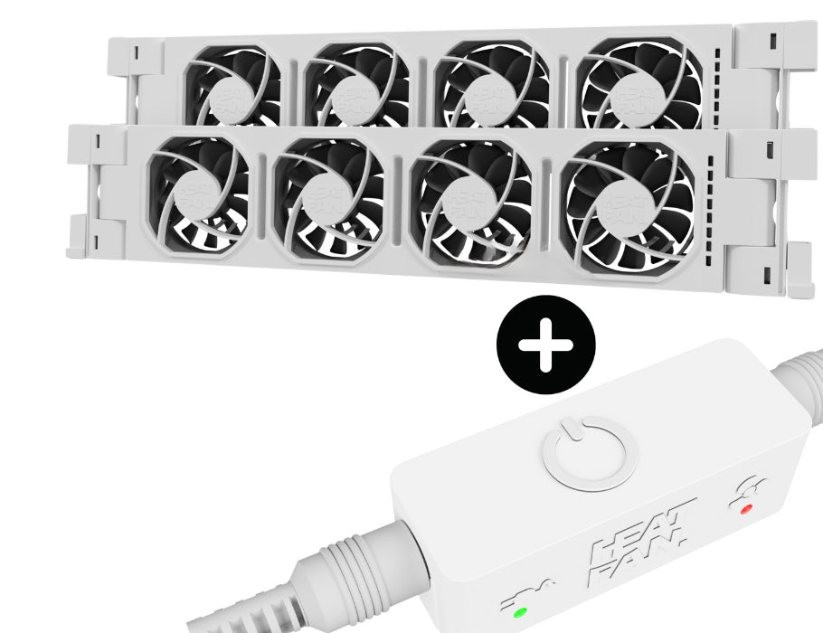 Heatfan 4 - Duo fan radiátoru - White + Touch Sensor