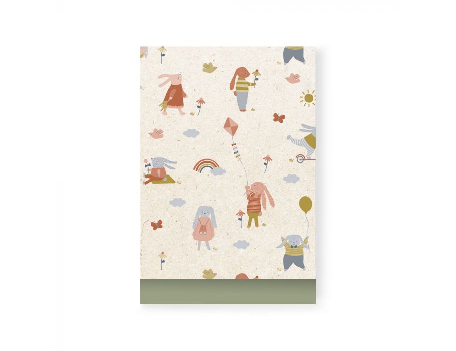 House of Products Sacos de presentes Sweet Bunny Groen 17x25cm 200st