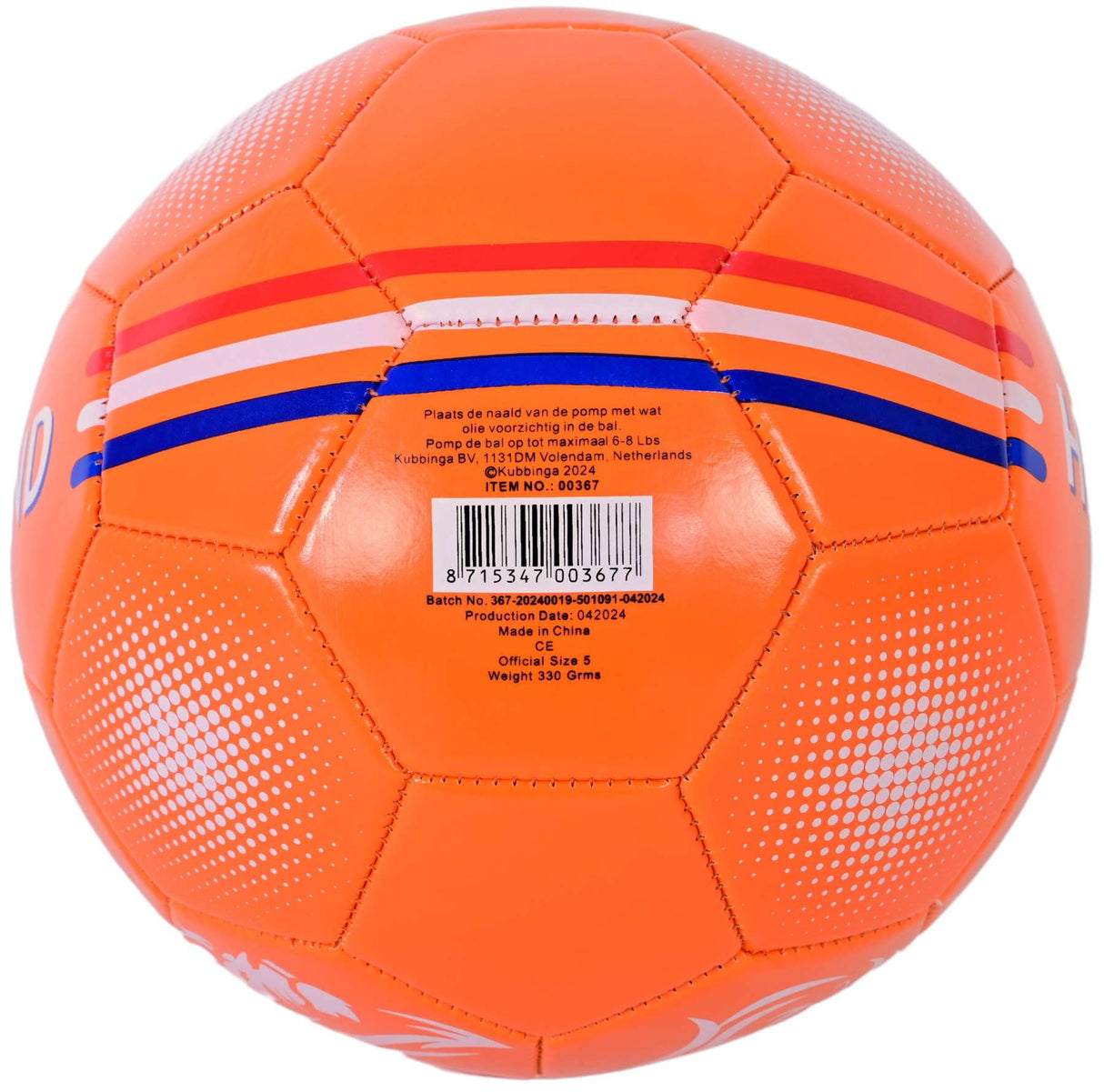 E L Sports Art Leather Holland Football - Orange
