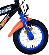 Hot Wheels Children's Bicycle - Boys - 12 Inch - Black Orange Blue - Two Hand brakes