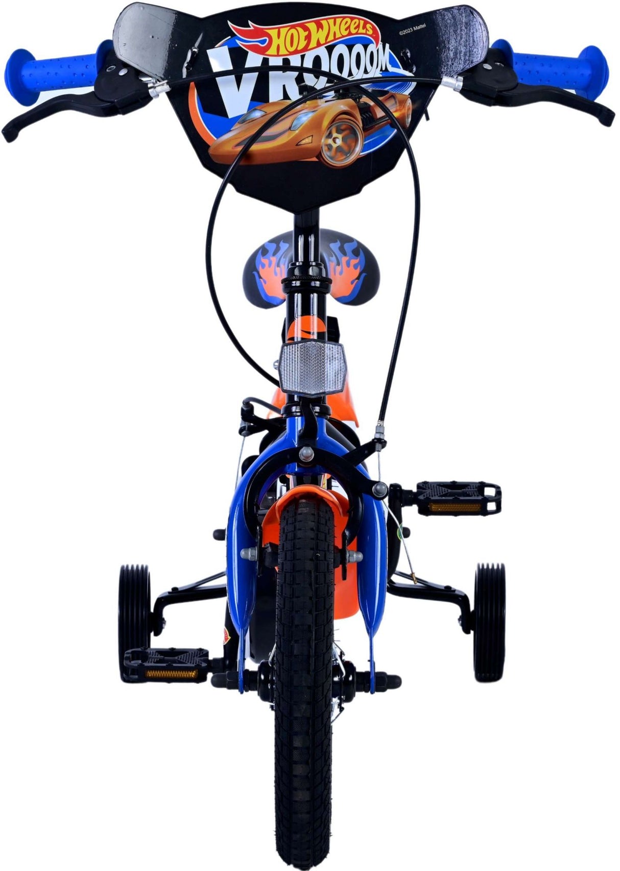 Hot Wheels Children's Bicycle - Boys - 12 Inch - Black Orange Blue - Two Hand brakes