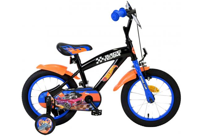 Hot Wheels Children's Bicycle - Boys - 14 Inch - Black Orange Blue