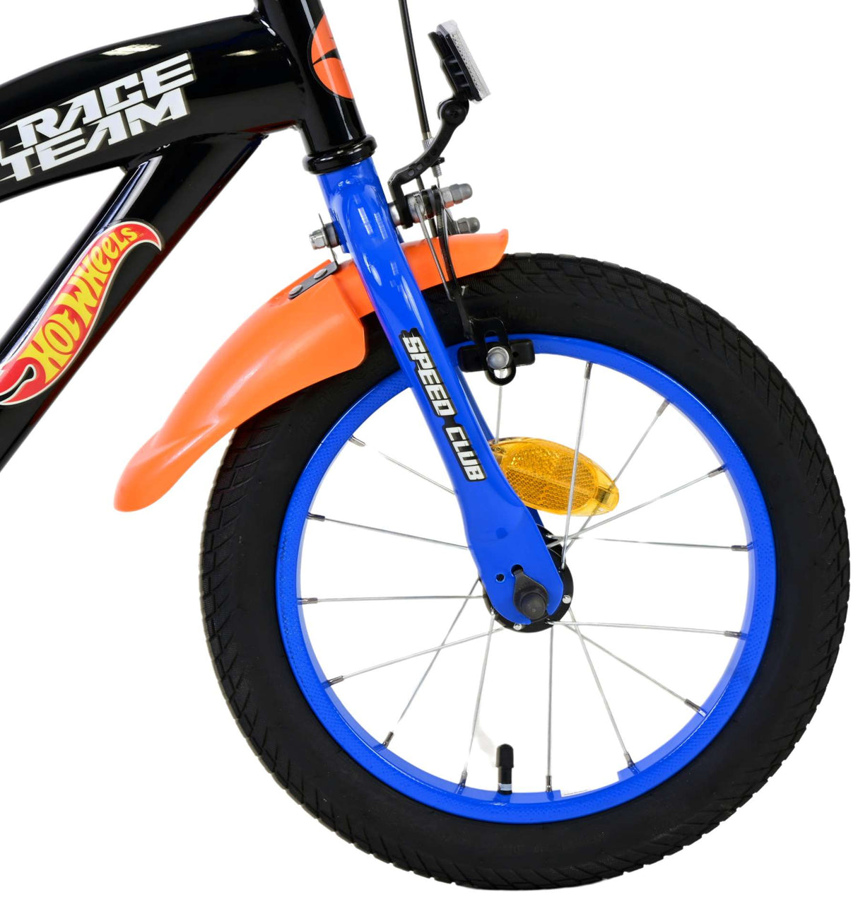 Hot Wheels Children's Bicycle - Boys - 14 Inch - Black Orange Blue