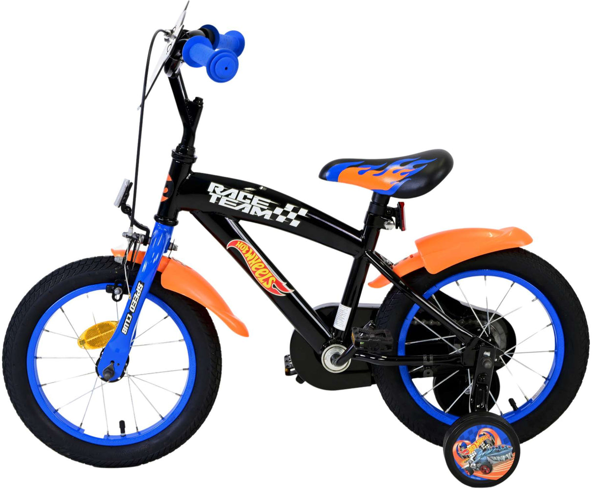 Hot Wheels Children's Bicycle - Boys - 14 Inch - Black Orange Blue