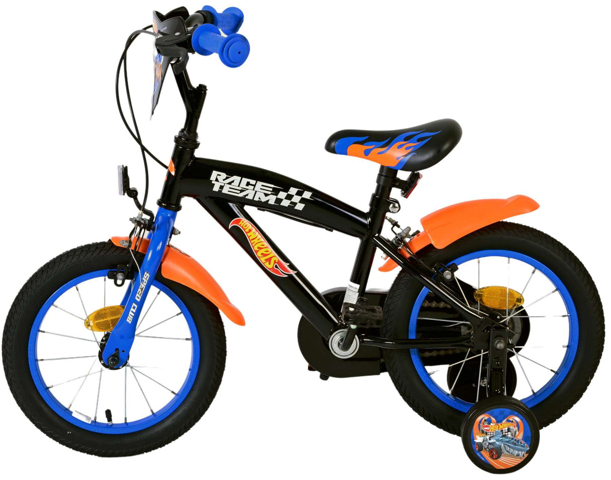 Hot Wheels Children's Bicycle - Boys - 14 Inch - Black - Two Hand brakes