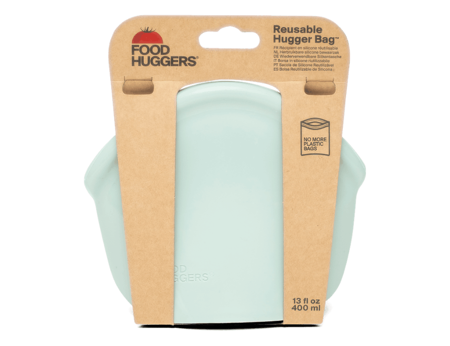 Food huggers reusable storage bag - 400ml - jade solid