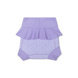 Leopard | purple neoprene swim diaper