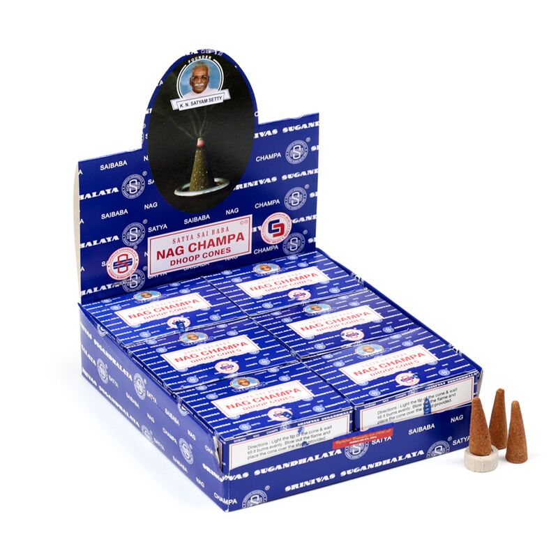01431 nag champa dhoop - satya sai baba incense cones