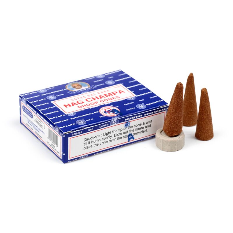 01431 nag champa dhoop - satya sai baba incense cones